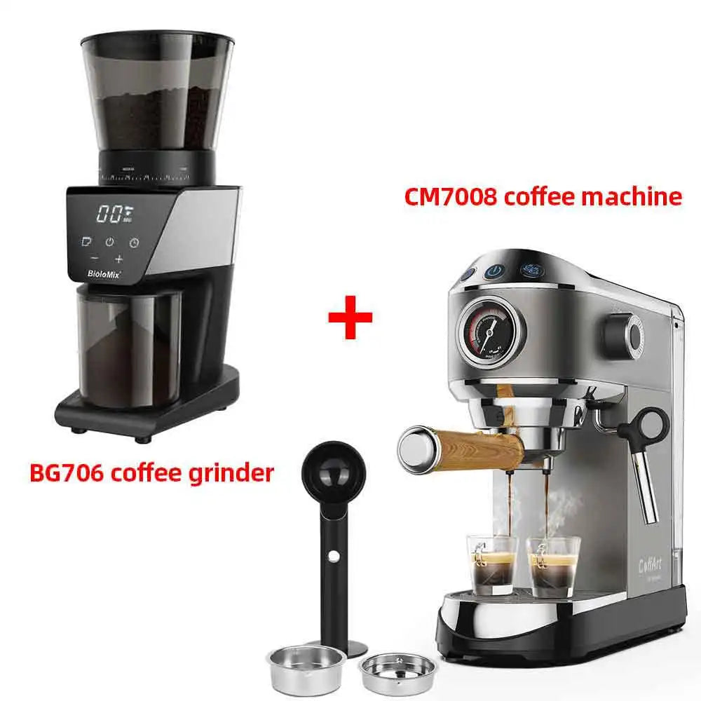 BioloMix 20-Bar Espresso Machine with Milk Frother